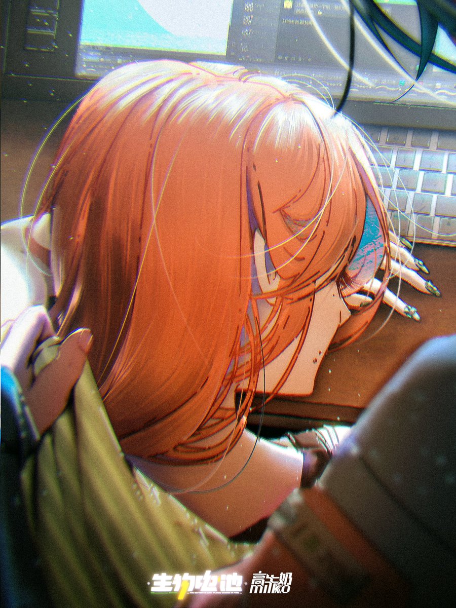 milkko4's tweet photo. Falling asleep on the desk with the stylus still in hand.#OriginalCharacter #digitalart #illustration #artistproblems #clipstudiopaint https://t.co/5hE6W2BBNo