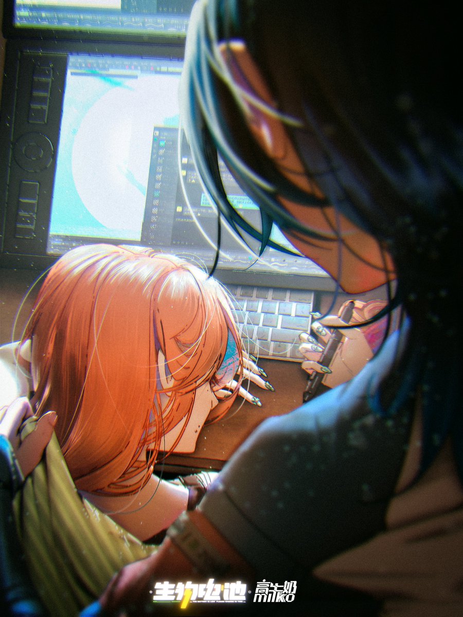 milkko4's tweet photo. Falling asleep on the desk with the stylus still in hand.#OriginalCharacter #digitalart #illustration #artistproblems #clipstudiopaint https://t.co/5hE6W2BBNo