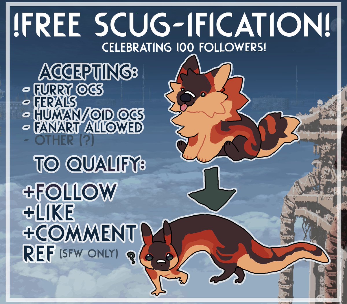 swrdsfish's tweet photo. thank you for 108 followers! Doing a little something to celebrate :]] also i just love doodling scugs #rainworld

shares appreciated! https://t.co/uvy8iYmpNF