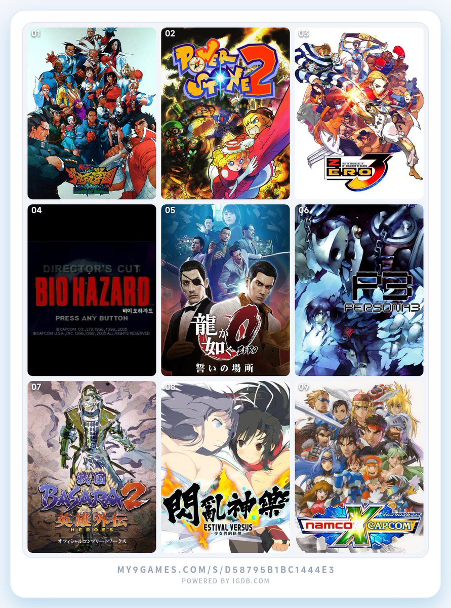 ChadowT's tweet photo. My most favourite legendary 9 games 😌 https://t.co/zwJ0Qwv1NE