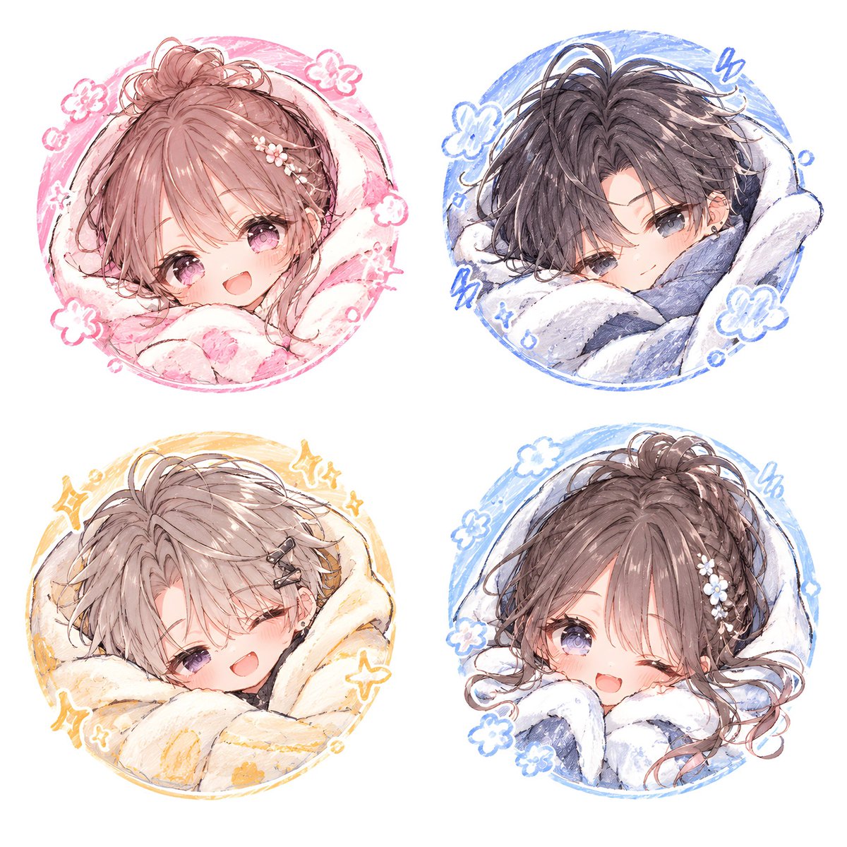 m_a__iit's tweet photo. 布団とミニキャラver.
おやすみなさい💫
#AIイラスト  #フリーアイコン https://t.co/g2UUetWvrU