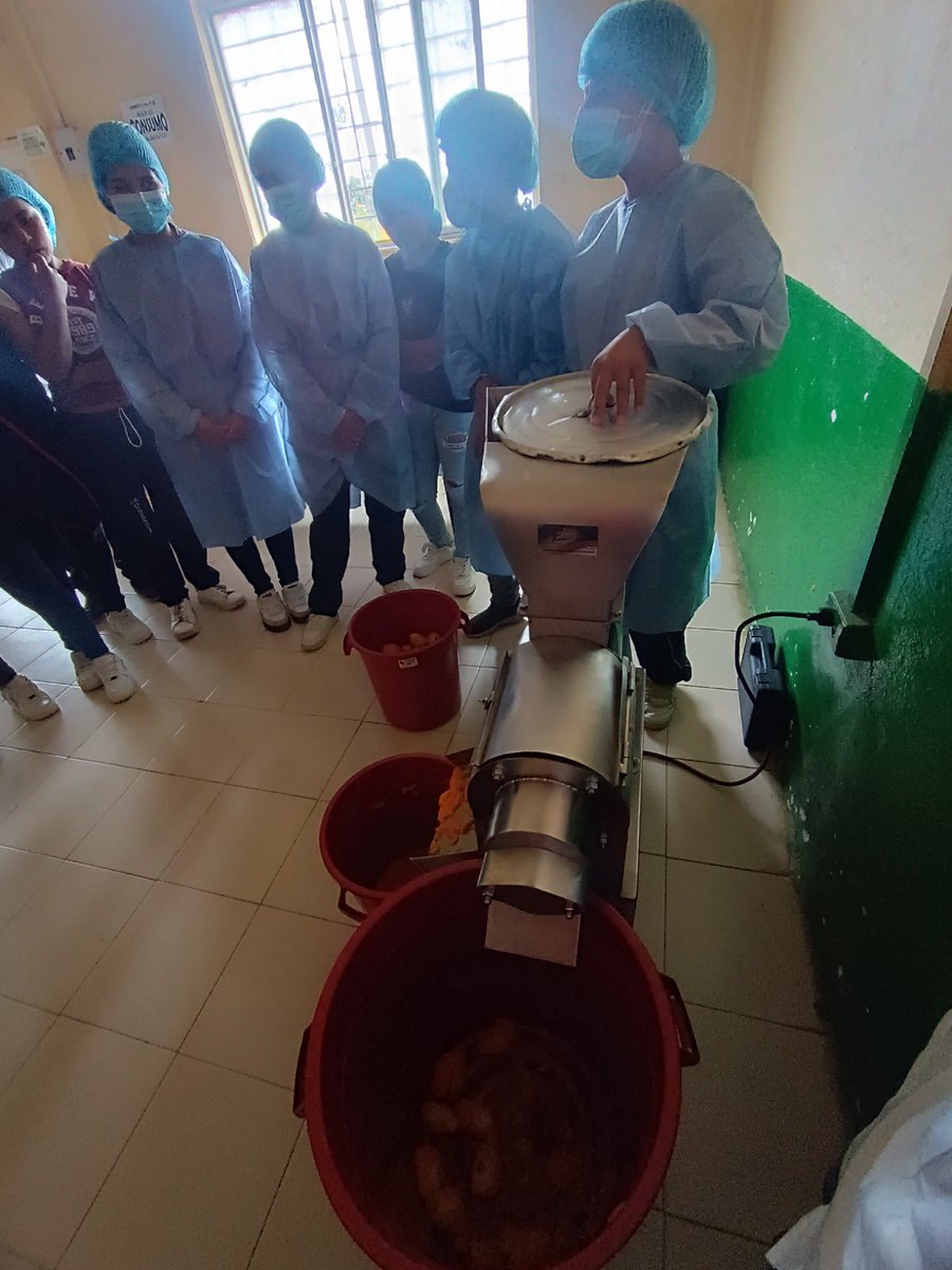 SomosAGROSAVIA's tweet photo. En la Institución Educativa Marina Beltrán, en Usenda, Silvia (Cauca), estudiantes de noveno grado aprenden a transformar las frutas de su territorio en nuevas oportunidades con valor agregado.

Con formación en Buenas Prácticas de Manufactura (BPM), poscosecha y transformación de alimentos, y el uso de una despulpadora entregada por la #SedePopayán en el marco de #MisiónJóvenesAlCampo, los jóvenes aprenden a aprovechar la producción local, reducir pérdidas y crear nuevos productos.

Porque transformar un fruto también es transformar el territorio.