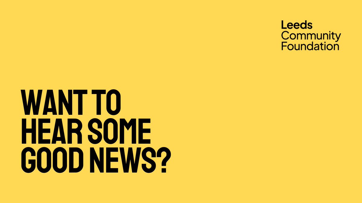 LeedsCommFound's tweet photo. Want to hear some good news? We've got your covered.

Our newsletter is full of stories about good work going on in our communities and the people who help make it happen.

So if you want to guarantee yourself a few feel-good moments each month, join us 👉 https://t.co/76muTfaflN https://t.co/Jllm2YJoQe