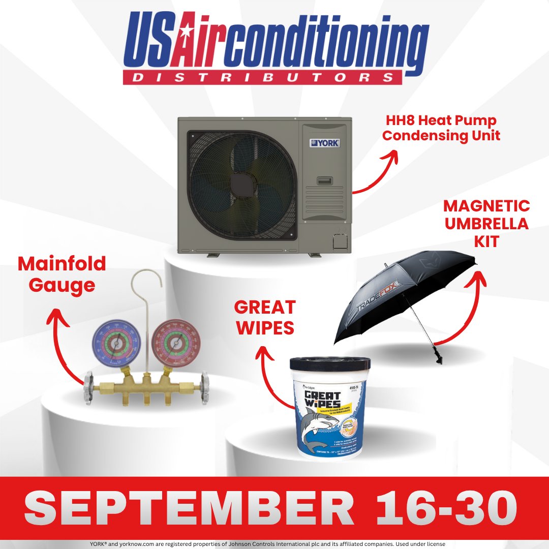 USACD's tweet photo. Hot deals are here! 
Save on select equipment, tools, and supplies September 1-30 at your local US Air branch.
Products may not be stocked at all locations https://t.co/LUmXe9iw80
