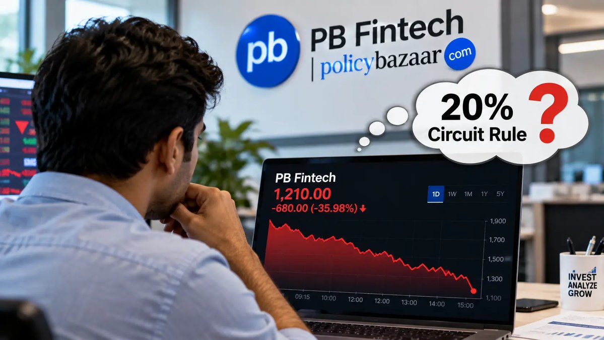 KuberaNow17430's tweet photo. PB Fintechના શેરમાં એક જ દિવસમાં 36%નો કડાકો, 20% સર્કિટનો નિયમ કેમ લાગુ ન પડ્યો? જાણો એવું કેમ થયું
#PBFintech #ShareCrash #FuturesOptions #Stocks #DynamicPriceBand #StockMarket #CircuitRule #IRDAI #InsuranceRules
https://t.co/zR0enfByx1 https://t.co/ZSU2oxhfqW