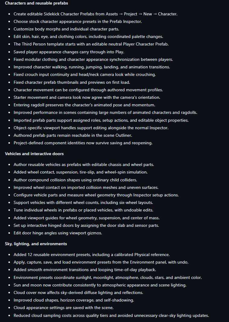 neutanent's tweet photo. Our biggest update so far went live! 
1100+ commits in a MEGA Update 🤯

Just pushed an insane amount of updates to the @sparqworlds Steam Beta users.

Here are the just the highlights 👇 https://t.co/gbmPchUFXD