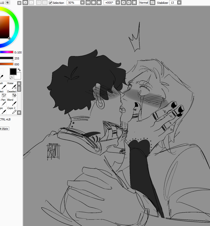 randomsam_'s tweet photo. drawing a specific flavor of 2p enjin/1p gris that only consists of me and my friend's delulu 🤪

#engris https://t.co/847NtYGWS6