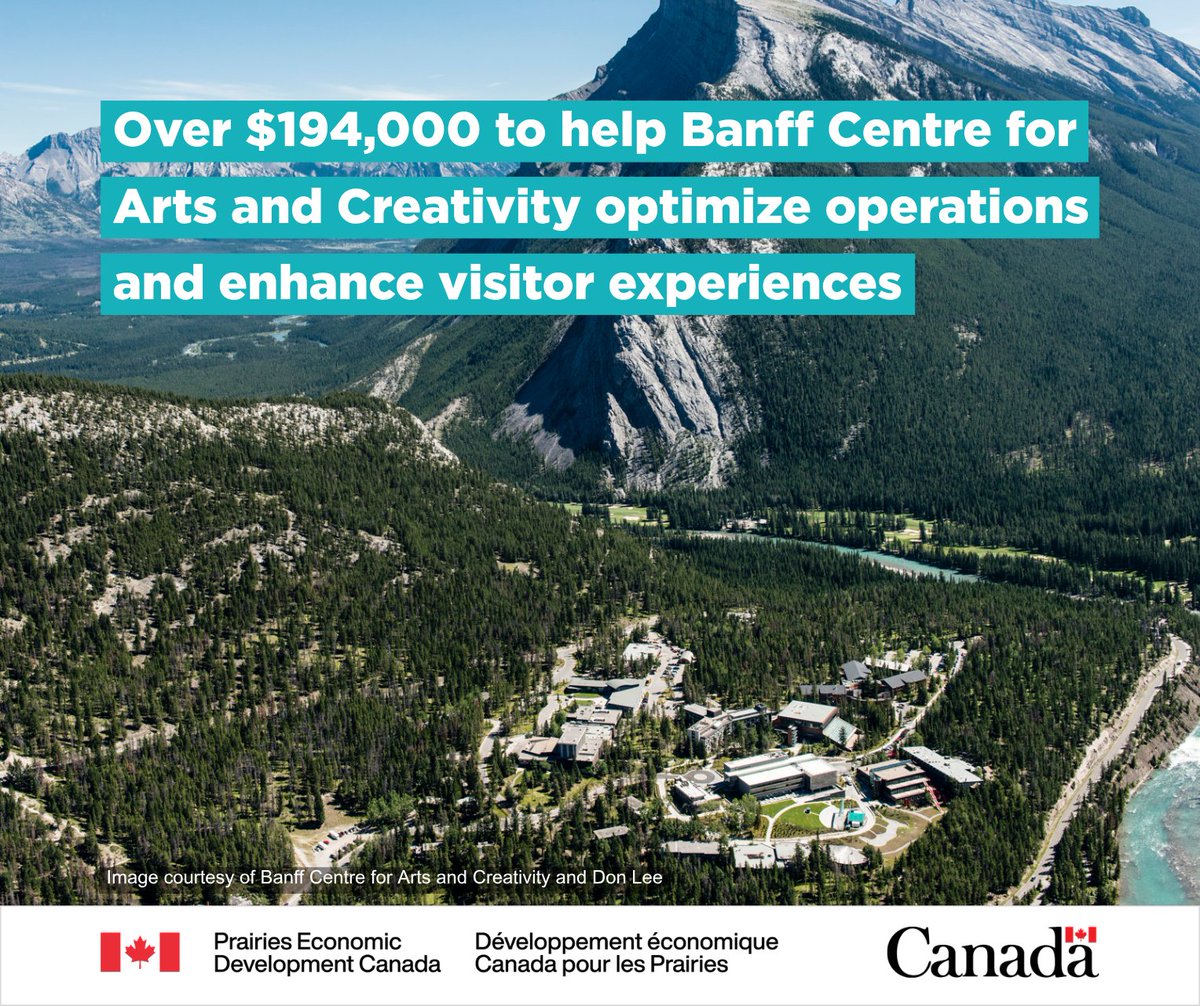 PrairiesCanEN's tweet photo. Government of Canada supports Banff Centre for Arts and Creativity to optimize operations: https://t.co/ENnMpTKluz https://t.co/zm9mZo0PUr