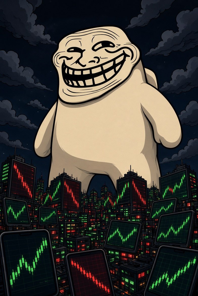 MuseTroll's tweet photo. When the market goes green, the Troll starts smiling. $MUSETROLLL https://t.co/av7Tt1UQg6