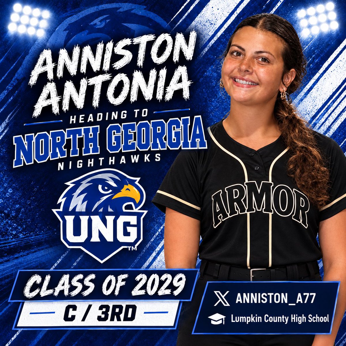 ArmorEliteMower's tweet photo. Good luck to our 2029 @Anniston_A77  as she heads to @UNGSoftball Prospect camp this weekend! Looking forward to seeing her continue to compete, learn, and showcase her skills. 

@BrookeOHair3 

#ArmorElite #UNGSoftball #Softballrecruiting https://t.co/wPHJOKZHd8