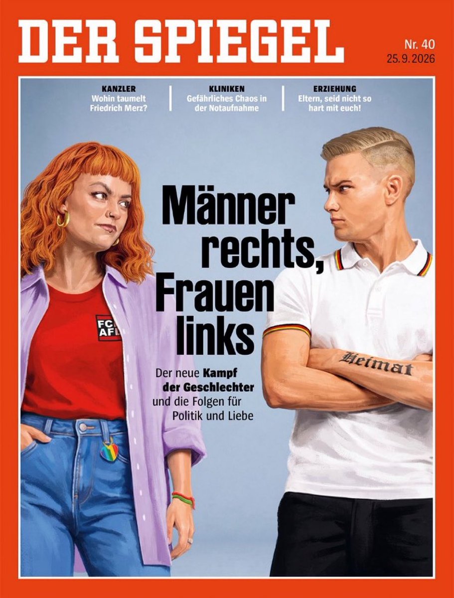 ulfposh's tweet photo. endlich beugt sich der spiegel dem rechten zeitgeist: coole jungs, uncoole schrullen 🥂 https://t.co/DpDr8SRdyY