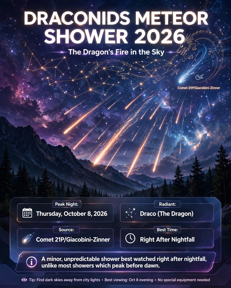 SpaceSkiesEarth's tweet photo. Meteor shower coming up https://t.co/uKEWOEGPXC