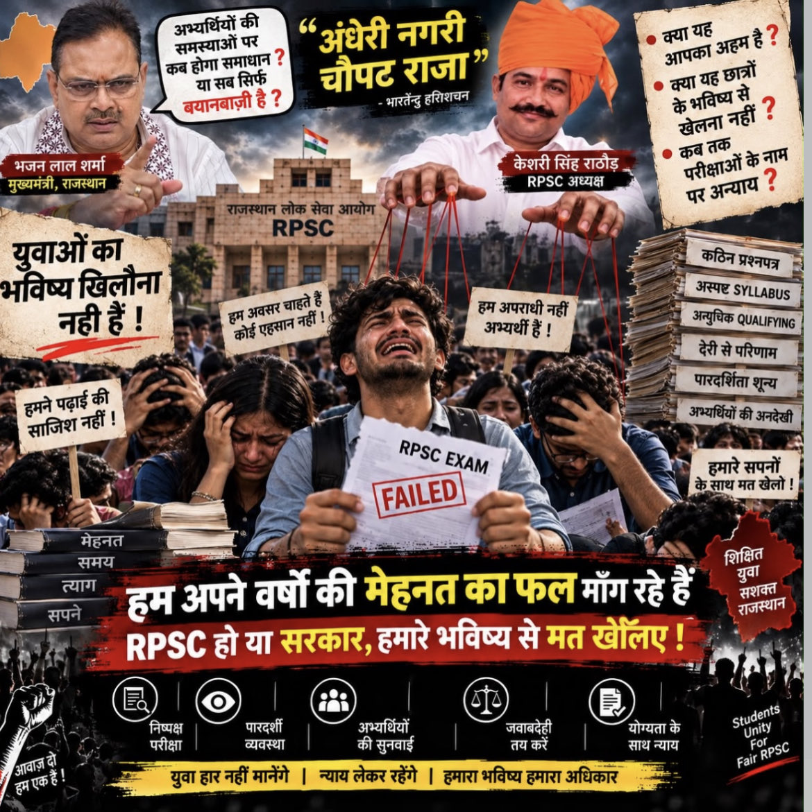 DileepNetra's tweet photo. #28_सितंबर_जयपुर_चलो
बंदर के हाथ में उस्तरा है आगे क़िस्मत आपका है
अगर न्यूनतम मार्क्स लाने ही नहीं देना है तो सीधा बोलो rpsc भंग हे कोई नौकरी नहीं हे एसे हलाल क्यों कर रहे हो राजस्थान के युवाओं को बेतुका अतार्किक पेपर से
@DrRamSinghSamot @JATbera1
@NFUofficial1 @HANUMANKISAN https://t.co/gpqxpqy5IW