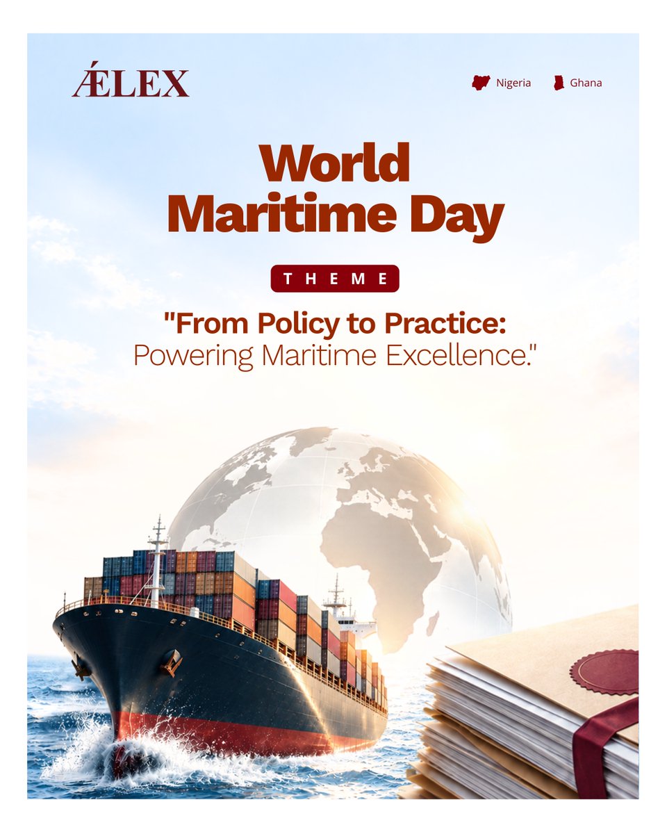 AelexPartners's tweet photo. This World Maritime Day, Rafiq Anammah, Linda Ezenyimulu and Esther Siyaidon examine the Nigerian Ports Economic Regulatory Agency Act and its implications for Nigeria’s maritime sector.
Read more: https://t.co/F4zm4kGNHb
#AELEX #WorldMaritimeDay2026 #MaritimeLaw #NigerianPorts https://t.co/02TiBqBNmG