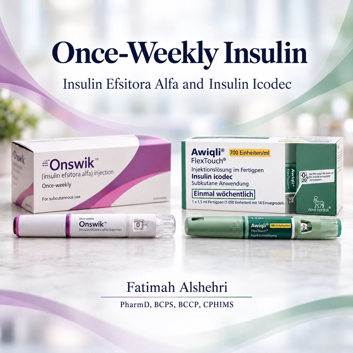 Banitoto's tweet photo. حاليا يوجد اثنين أنسولين تؤخذ أسبوعياً وهي (Icodec) و (Efsitora) 😍💊😍 وهذي الأسماء التجارية عشان تسهل الحفظ عليكم. https://t.co/Y14Asiv3eJ