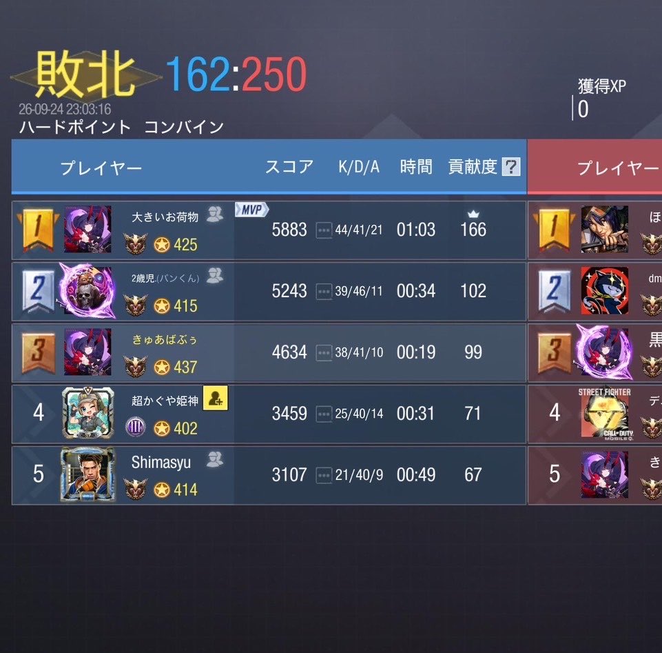 Newbswe's tweet photo. 9/24（木） 22時
@li1n_k 様
0-4 lose

本日はありがとうございました。
またよろしくお願いします🙇‍♀️ https://t.co/pdJbVgwRBd