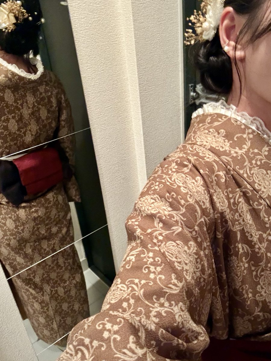 for17ever's tweet photo. 今日の着物👘

よれよれだけど帰り道最寄駅で通りすがりのお姉さんに褒めてもらえてはぴᴖ.ᴖ https://t.co/5vObTyEeNM