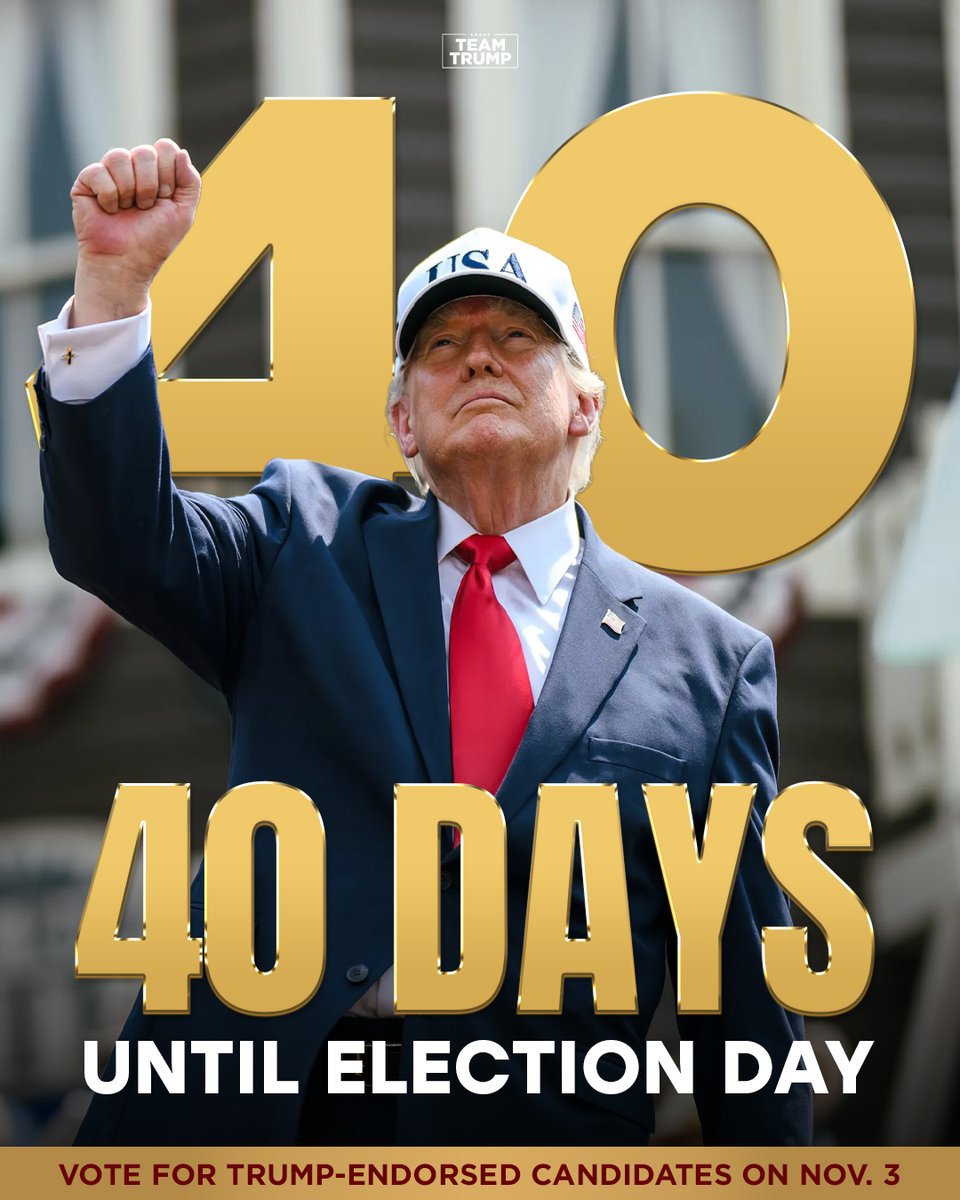 Gunjan_Kedia_0's tweet photo. 40 days until Republicans defy history by keeping the majorities in Congress. Vote on November 3! 🇺🇸
Follow me;@Gunjan_kedia_0 next drop will be shocking. https://t.co/TRlBfpOEZl