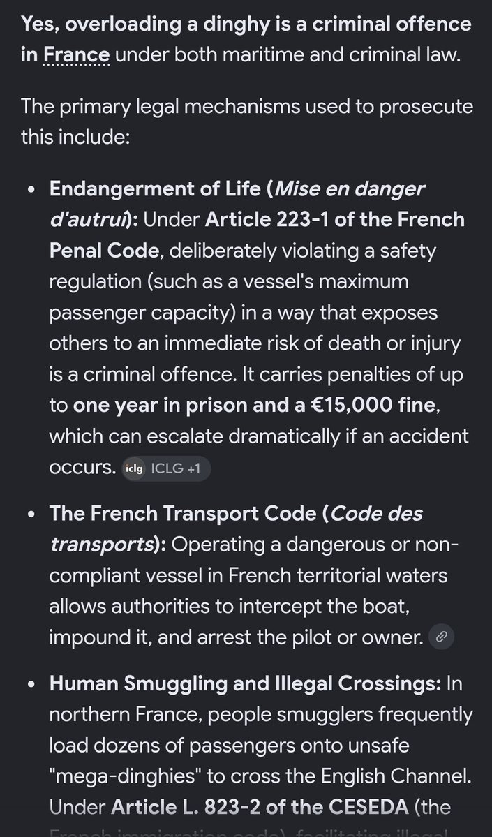 Beckseightfive's tweet photo. @TRobinsonNewEra Allowing an overloaded dingy is reckless endangerment of life. Arrest the French. https://t.co/SGrwCWn1LV
