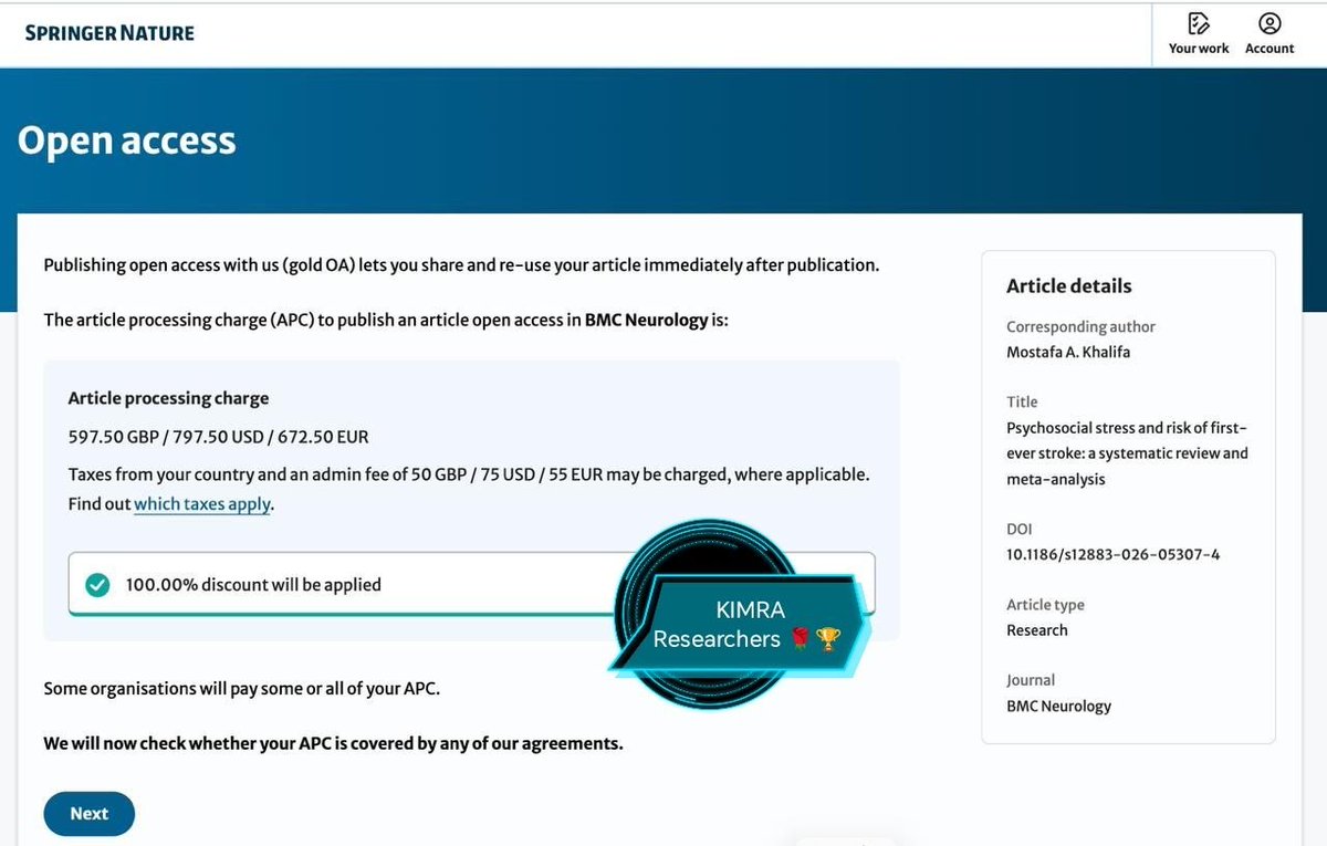 KIMRA_MK's tweet photo. 🎉 Two International Publications | Fully Funded for Our KIMRA Researchers
العالم كله بيعيش رحلة البحث العلمي…
لكن فيه فرق كبير بين إنك تعيش الرحلة لوحدك، وإنك تعيشها مع مجتمع بحثي وفريق وMentor يدعمك في كل خطوة.

اكتب في التعليقات KIMRA Diploma، وهيتواصل معاك فريقنا بالتفاصيل. https://t.co/0cQLiPJSwL