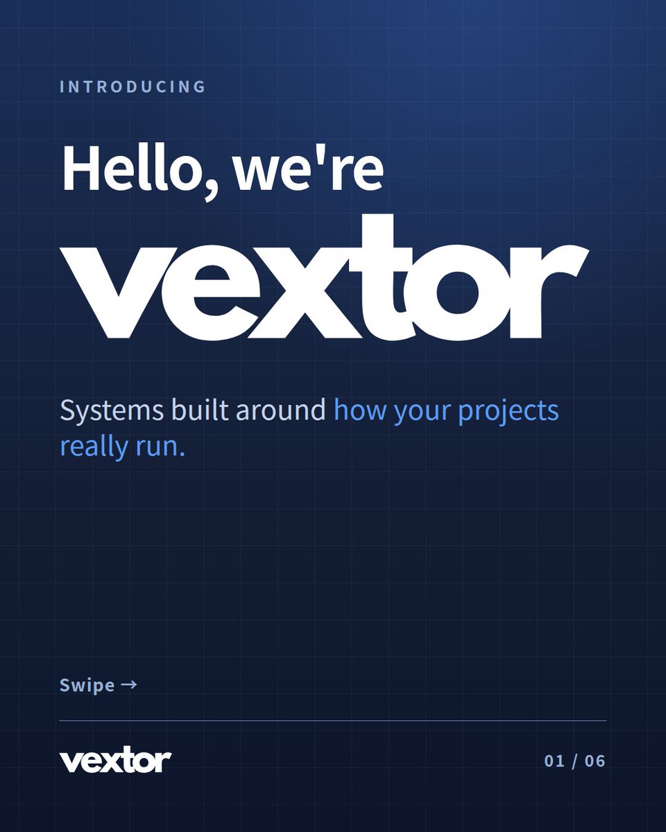 TeamVextorr's tweet photo. Hello, we're Vextor.

We help construction and project-based businesses run on systems that fit how they actually work, with deep expertise in Salesforce and BuilderTek.

Based in Ahmedabad, working with teams worldwide. https://t.co/9DhaHWAUm5 https://t.co/hHwfPBMoyO