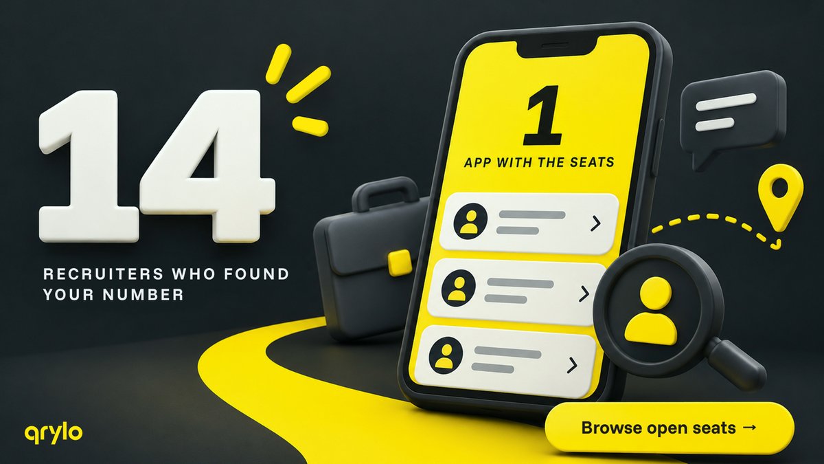 Qrylo_Official's tweet photo. Looking for a seat? Skip the 14 recruiters who found your number somehow. Open driving jobs, posted by the companies running the trucks. Browse them on Qrylo https://t.co/I4dAJt4gK3