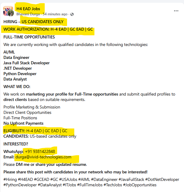 ChillMode2345's tweet photo. So Indians in India decide on the hiring decision in the USA and exclude Americans/Citizens from jobs meant for them? https://t.co/OMf0LB8Sot