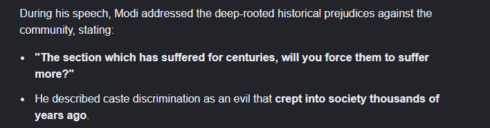 brpAndhra's tweet photo. @pun2r @Hinduekta170950 Here is the opinion of bade saab as per google
used the words centuries and thousands of years

How can you claim Varna is different from caste and the caste system is the creation of British when your top leadership has this opinion
I found this on google
Not my personal opinion https://t.co/II4NdJ3K8H