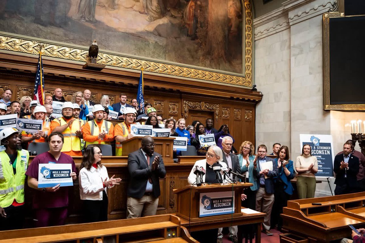 AssemblyDemsWI's tweet photo. Assembly Democrats know that Wisconsin workers deserve job security, safe working conditions, and their voice to be heard. Unfortunately, Legislative Republicans don’t see it that way. https://t.co/SwOLBQ355R