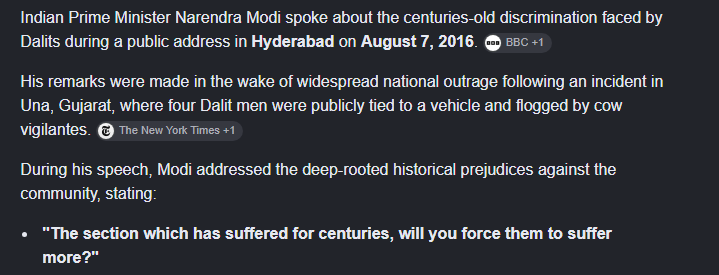 brpAndhra's tweet photo. @pun2r @Hinduekta170950 Here is the opinion of bade saab as per google
used the words centuries and thousands of years

How can you claim Varna is different from caste and the caste system is the creation of British when your top leadership has this opinion
I found this on google
Not my personal opinion https://t.co/II4NdJ3K8H
