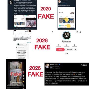 saccrto's tweet photo. This is not the first time "Taekookers" have created fake accounts to incite hatred and discord among the fans of Jimin, Jungkook, and Taehyung, and to tarnish the reputation of Brazilian ARMY for no reason
Taehyung is 30 years old btw https://t.co/sj9BO22J8K