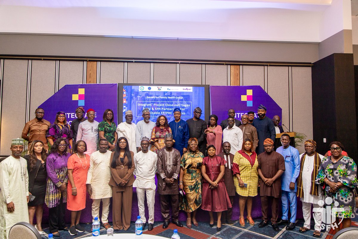 SFHNigeria's tweet photo. Society for Family Health Implemented IntegratE Project Concludes Nine-Year Run Across 11 Nigerian States, Reaching over 3 million women and Children with Quality FP and PHC Services.
Click to Read more: https://t.co/wub8Jt0vk0 #FP #PHC https://t.co/yiYqzjGhkf
