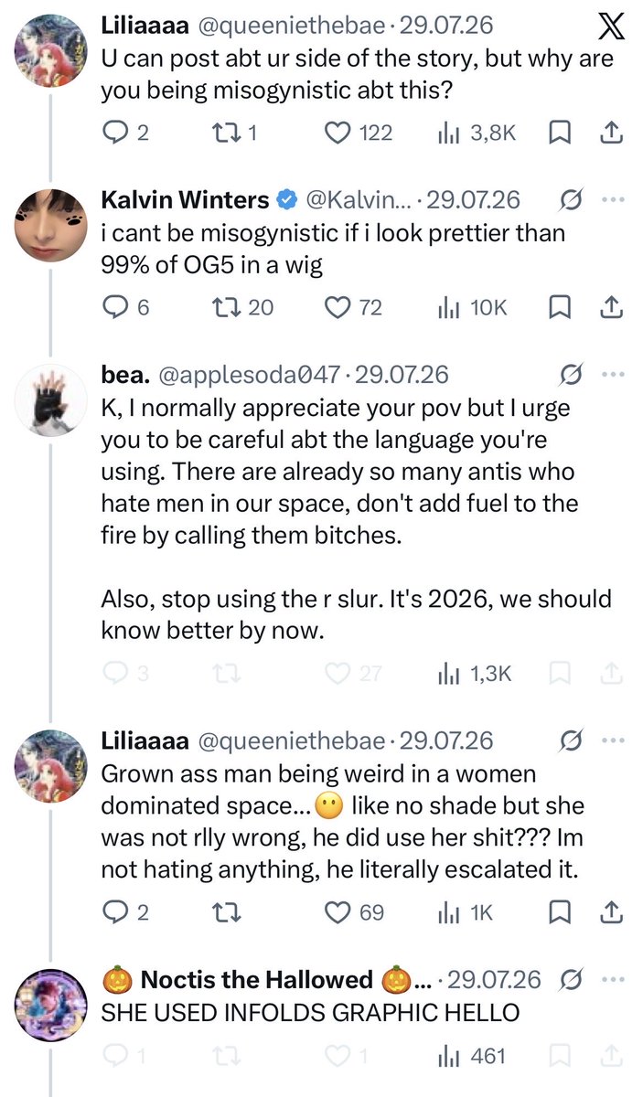 _alvedo's tweet photo. A misogynistic incel called an oomf a slur because she asked him to credit her edit. Then some of ♻️cultists defended him, having no problem w/ us being called r-word b-word.
And now? NOW HE CALLED THEM B-WORD TOO🤦🏻‍♀️

I hope this will be the ♻️cult wake up call, pls use ur brain🫩 https://t.co/Ag3STEeRE8