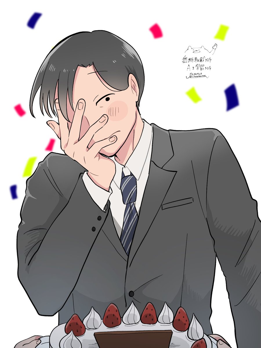 t_kumasan1446's tweet photo. わーんハジメ誕生日おめでとう
美味しいものいっぱい食べてくれー

#山田ハジメ誕生祭2026
#ぎなさんに描いたよ https://t.co/iSKMdIEI2l