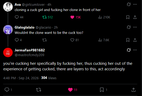 WolfGirlBnuyBoy's tweet photo. The greatest minds are gathering under clone cuck fantasies https://t.co/9jzRMBr5xv
