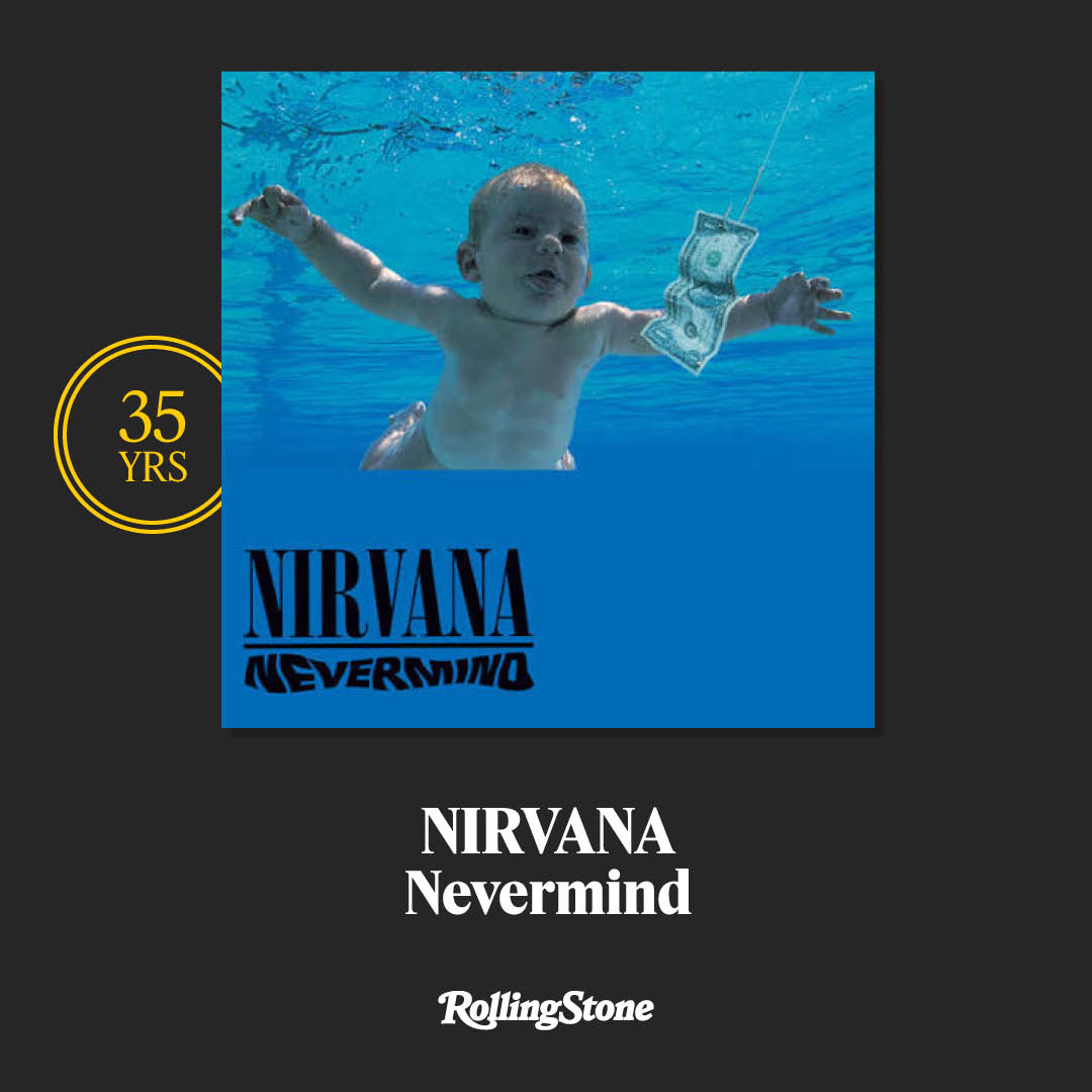 RollingStone's tweet photo. Nirvana released 'Nevermind' 35 years ago today. 💿

The album is ranked #6 on Rolling Stone's list of the 500 Greatest Albums of All Time. https://t.co/otfSmQfgjt