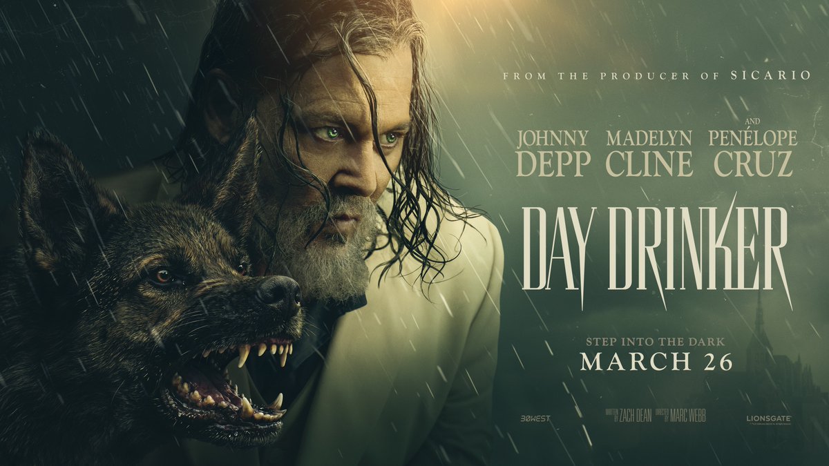 malcotheatres's tweet photo. Step into the dark.

#DayDrinker starring Johnny Depp, Madelyn Cline, and Penélope Cruz – in theaters March 26, 2027. https://t.co/lOlk9gYDGY