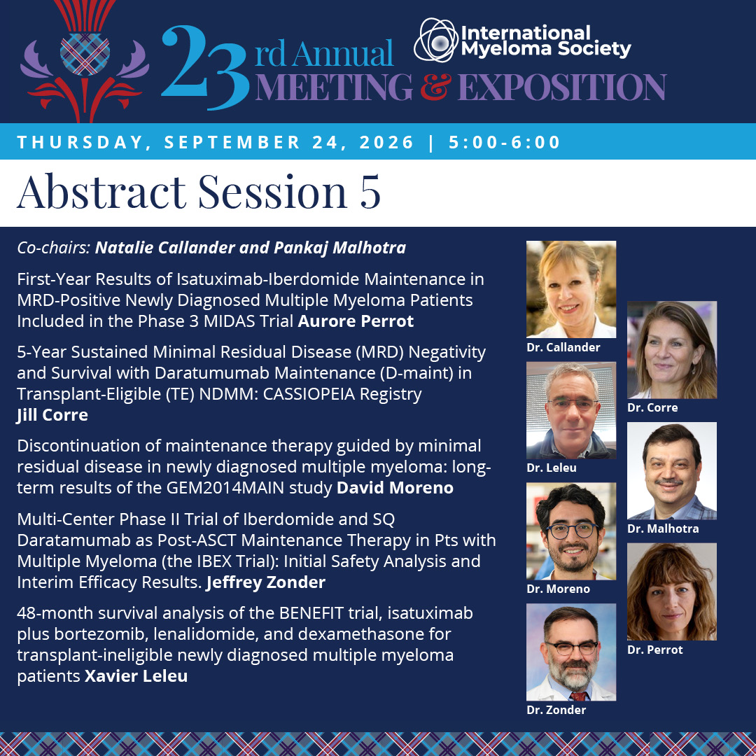 Myeloma Society (@Myeloma_Society) — #IMS26 — conference slide