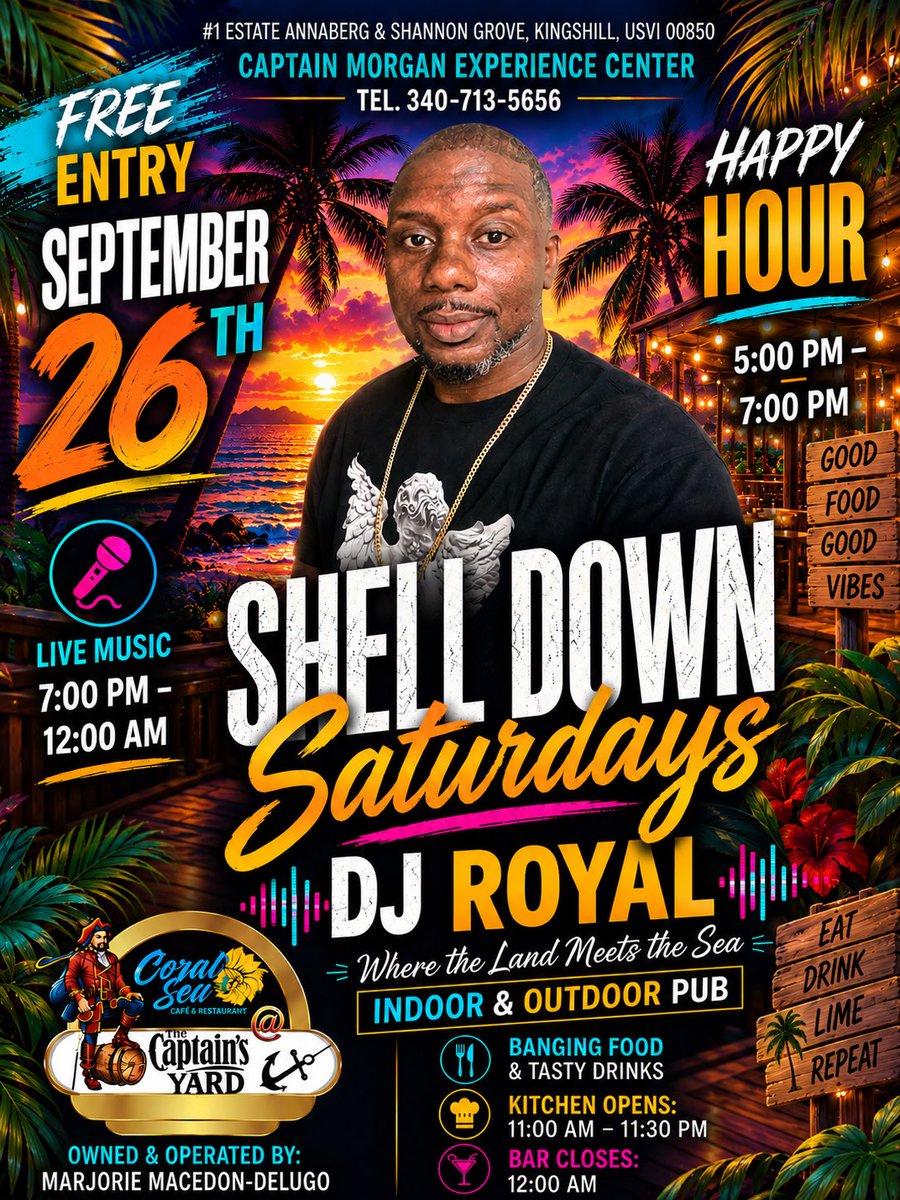 Royalturnitup's tweet photo. Dj Royal Shell Down Saturdays!
#Food #Music #Vibez #Atmosphere https://t.co/vNfZ3URnyb