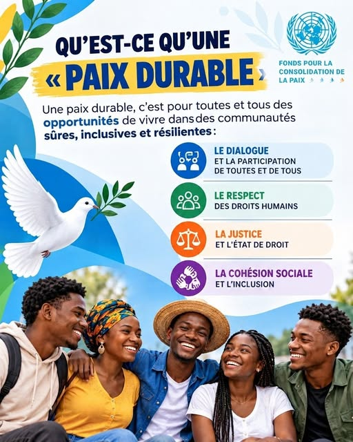 haiti_pbf's tweet photo. La paix ne se décrète pas, elle se construit chaque jour.
Une paix durable, c'est permettre à toutes et à tous de vivre dans des communautés sûres, inclusives et résilientes.
Construire la paix, c'est investir dans l'avenir. 🌱
#PaixDurable #PBF https://t.co/P235KgImLX