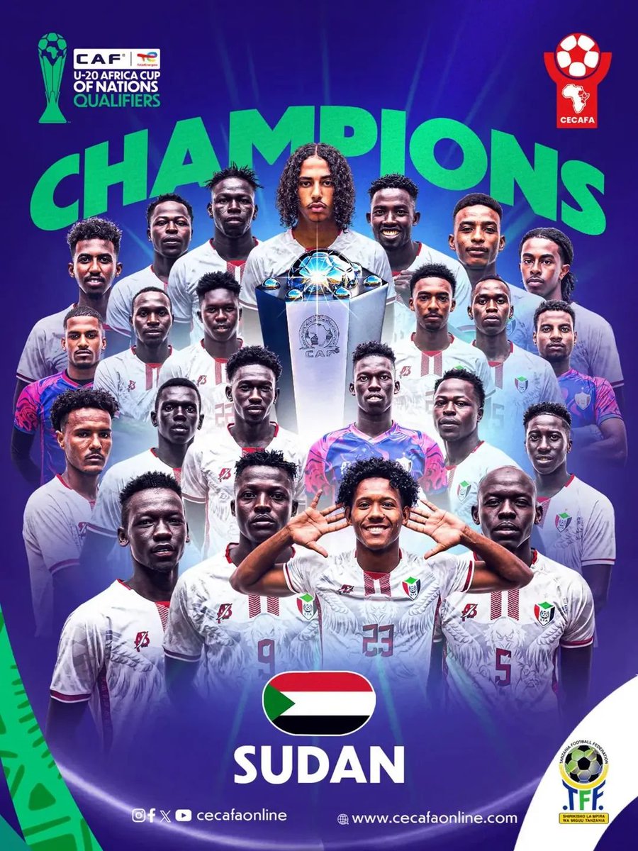 TeyaKevin's tweet photo. Sudan U20 are the CECAFA U20 Championship winners. https://t.co/Hc5n1GulfM