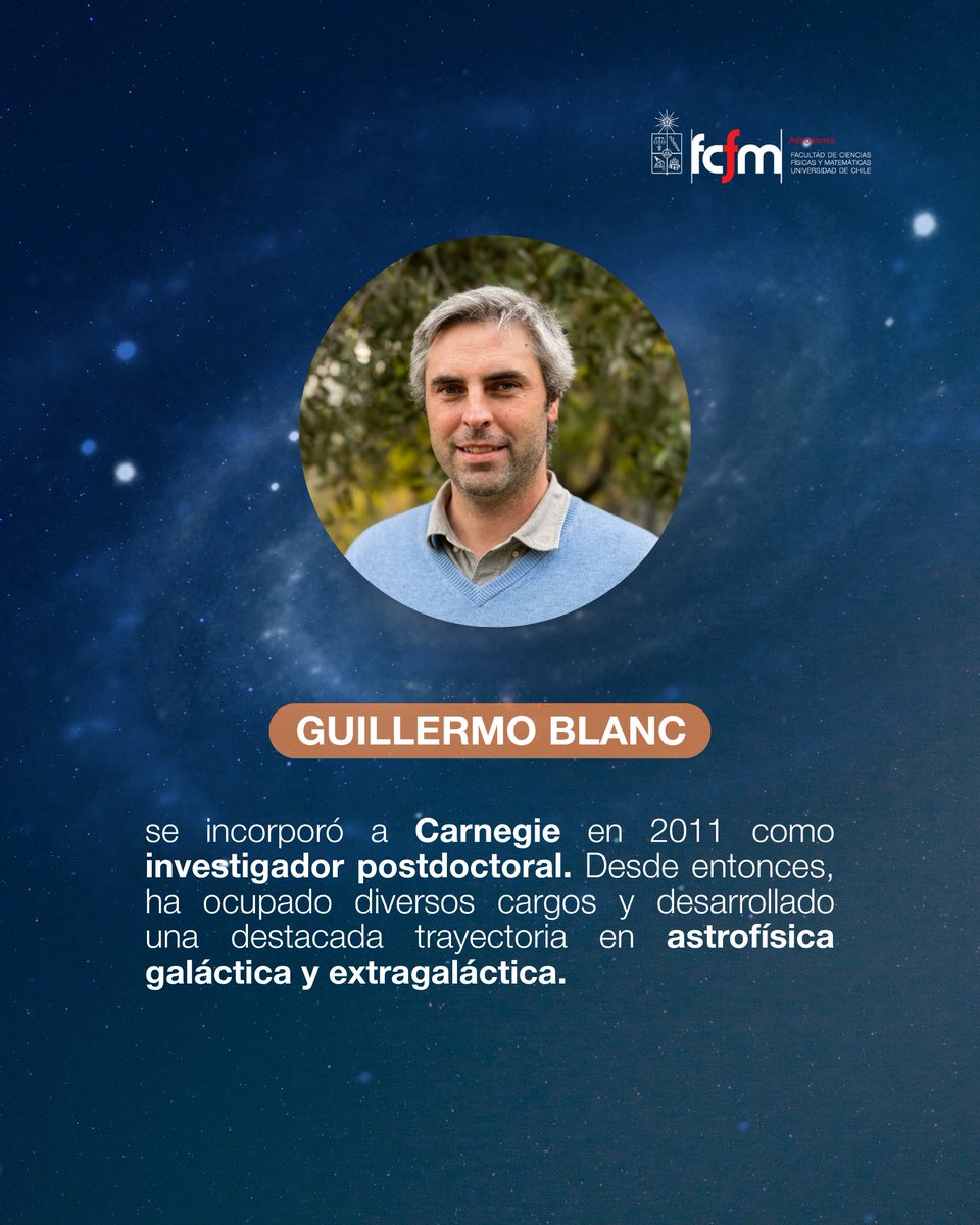 AstroUchile's tweet photo. ¡Felicitaciones, profesor! 👏 

El #Observatorio Las Campanas @LCOAstro de Carnegie Science tiene un nuevo director: Guillermo Blanc, astrónomo de la @uchile, Ph.D. en Astronomía por la University of Texas at Austin (EE. UU.) y profesor en @AstroUchile

#Astronomia https://t.co/Ev6xXoG8Zy