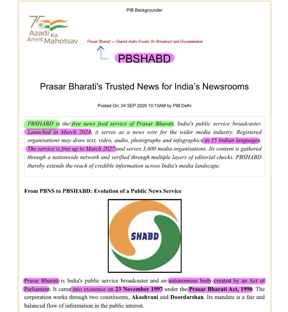 shubham31962's tweet photo. Prasar Bharati – Shared Audio-Visuals for Broadcast and Dissemination.
#UPSC #PIB #UPSC2027 #BPSC72 #BPSC #UPPCS For More, Join the Channel https://t.co/P31uUI5l6a https://t.co/y8O8HoJBTj
