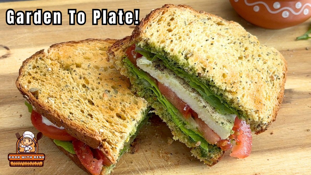CookWithRenu's tweet photo. Garden Fresh Caprese Sourdough Sandwich, with Fresh Basil Sandwich 

https://t.co/iWpgt4gBQ2

#cookwithrenu #basilchutney #sandwich #capresesandwich #vegetariansandwich #fusionrecipes https://t.co/Lh2KCMaxLi