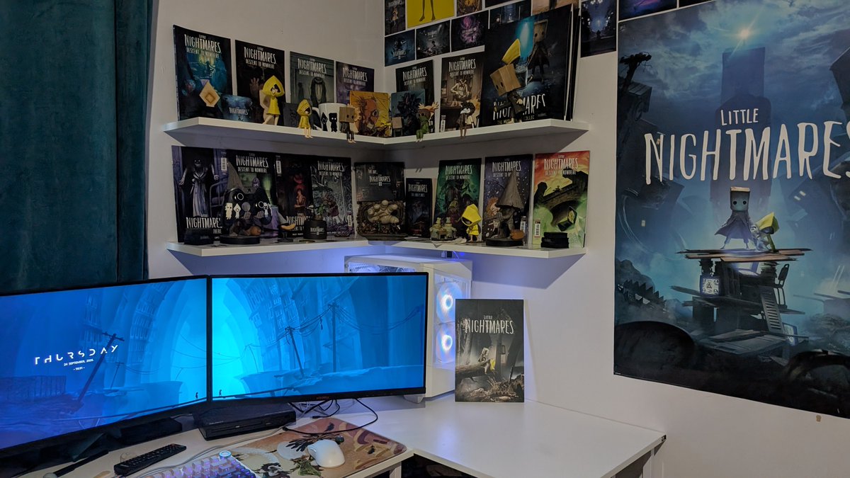 CurrentWorm4's tweet photo. Finally managed to get my shelves up, here is my whole LN collection 🥹🔥 
#littlenightmares https://t.co/cR6u9czRYV