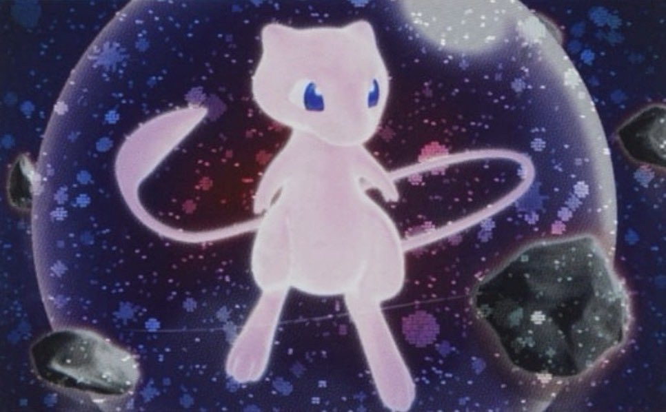 CoachMunch_'s tweet photo. Now THIS is the real Bubble Mew.

The 2003 Mew Play promo.

It was awarded to members of the Pokémon Players Club that earned 7,000 exp points. 

Less than 1,000 graded copies exist. https://t.co/zcFX5uT7GP