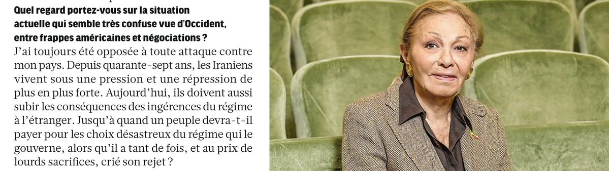 arash_tehran's tweet photo. "I have always been opposed to attacks on my country," Farah Pahlavi tells a French magazine https://t.co/Xi4YCiRnZV