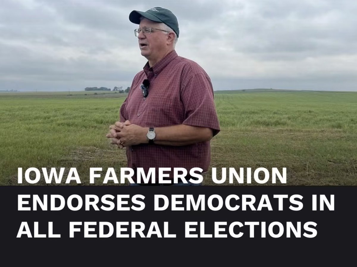 AnnieForTruth's tweet photo. Excellent! The Iowa Farmers Union is endorsing Democrats in all federal elections! 💙 https://t.co/s3P2ZkDqXs https://t.co/BJdCv3Qll3