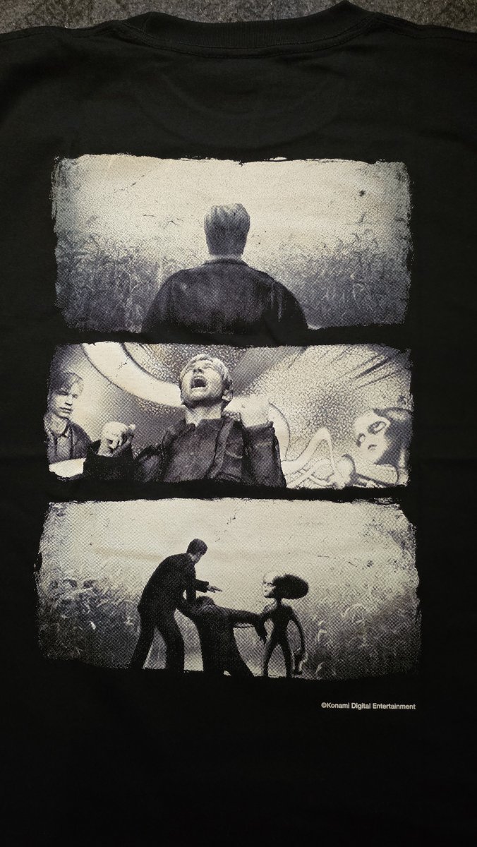 FatalWounds187's tweet photo. Silent Hill 2 official UFO Ending promo tee 🛸 https://t.co/OUb49fzRQg