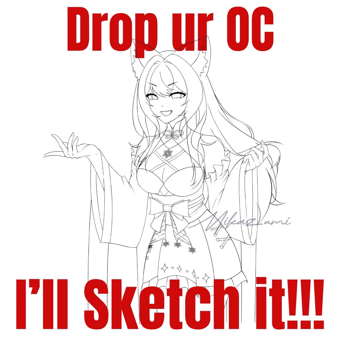 MikazuMiart's tweet photo. ‼️FREE SKETCH ART ‼️

Drop your cuties OC bellow, I’ll pick one!

↺ + ♡ are always appreciated

#artmoots #smallartist #Vtuberㅤ https://t.co/HUb6TFUhnt